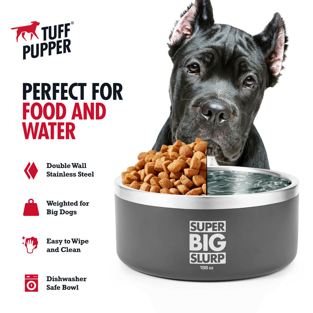 Bol Tuff Pupper base anti-glissement, ne glisse pas.