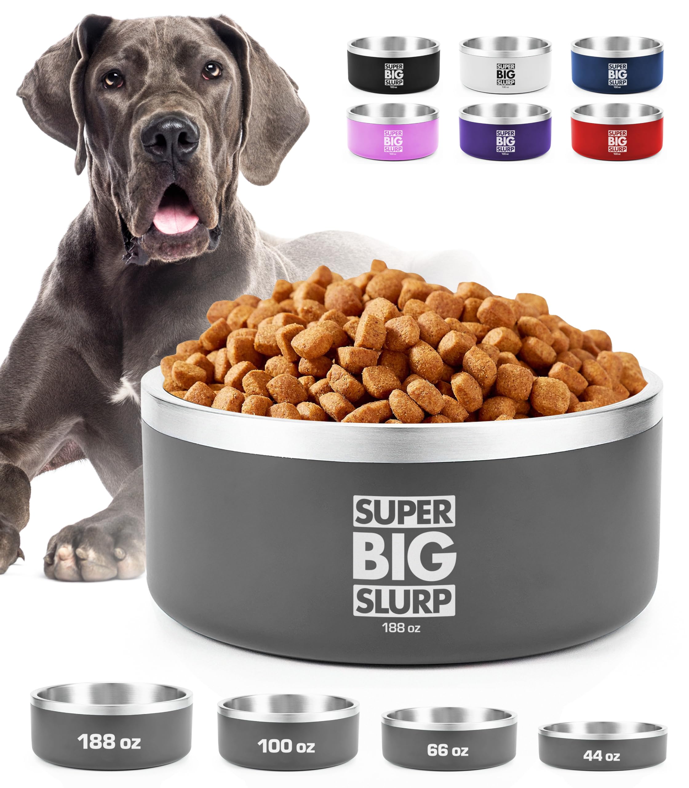 Bol Tuff Pupper 188oz, grande capacite pour nourriture et eau.