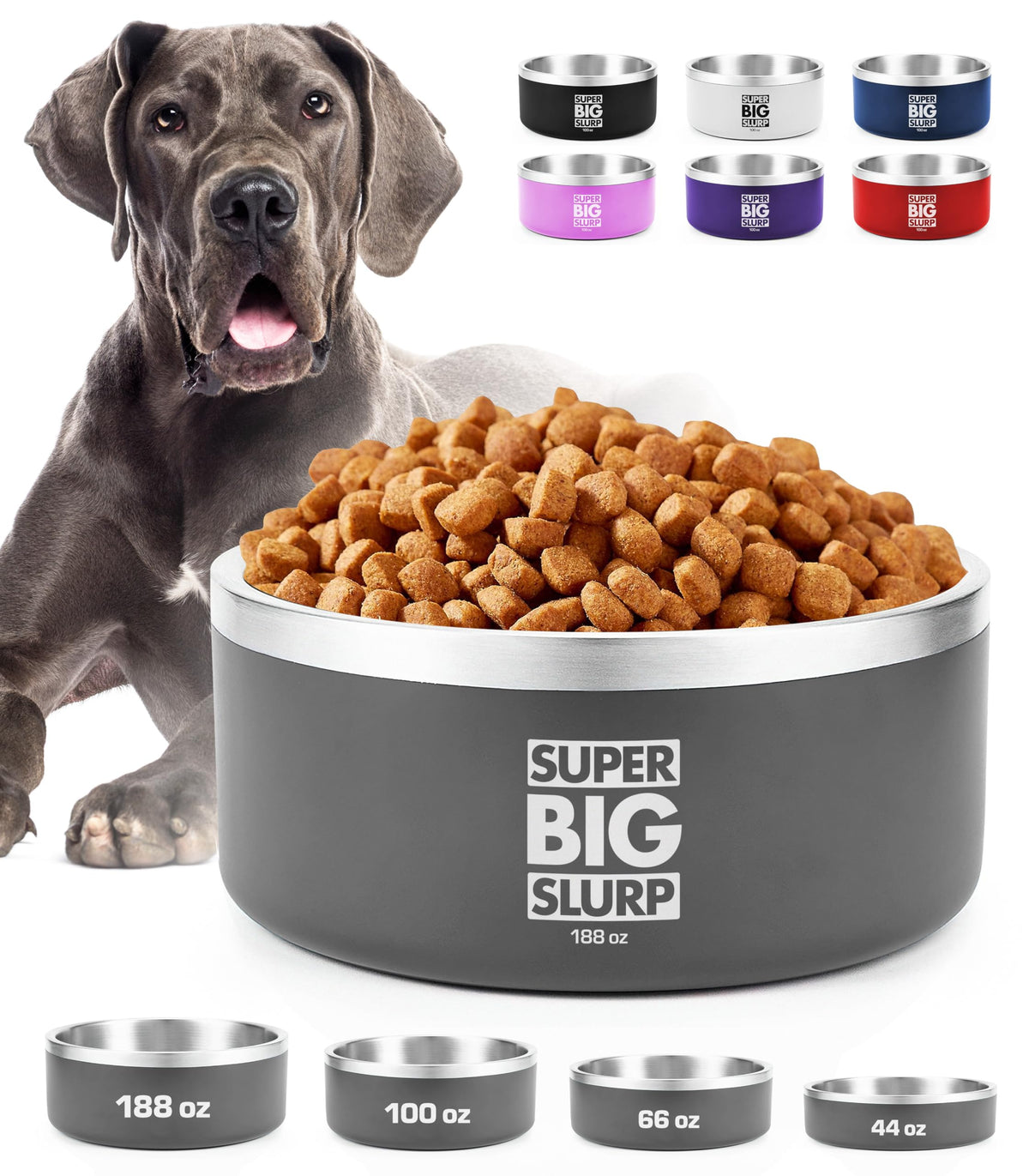 Bol Tuff Pupper 188oz, grande capacite pour nourriture et eau.