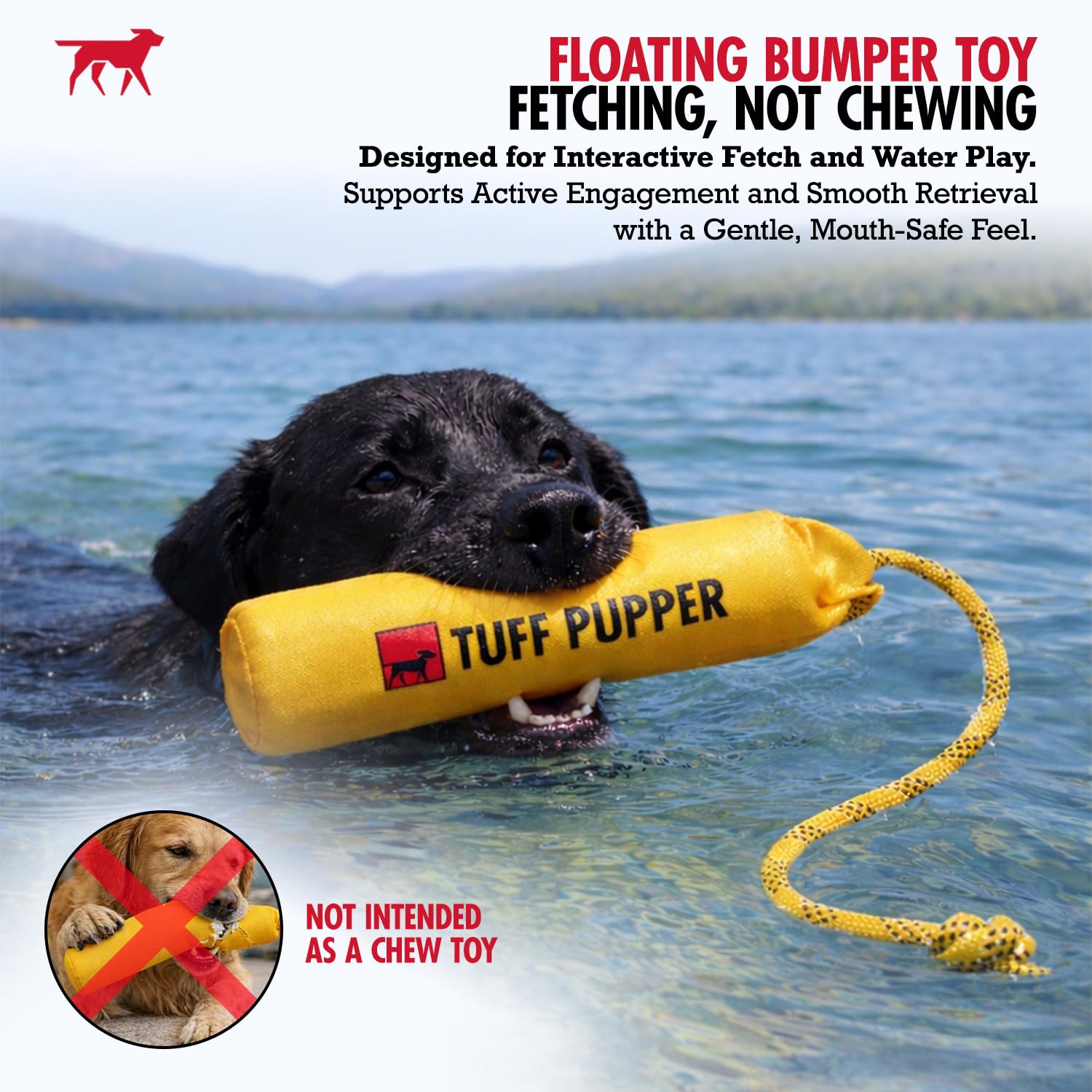 Jouet flottant Tuff Pupper pour utilisation en eau et neige