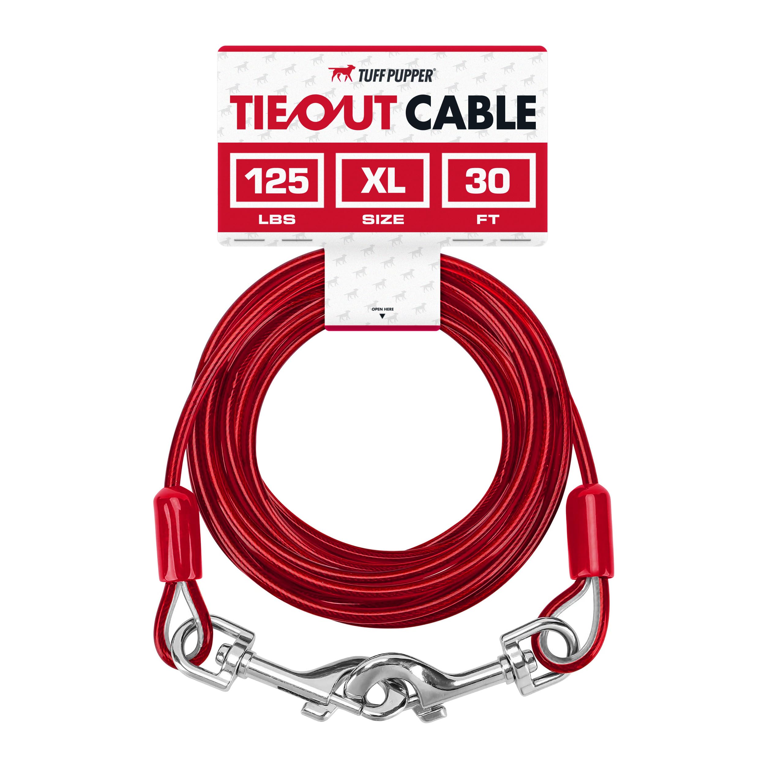 Tuff Pupper câble d'attache 30 pieds, vue générale pour l'extérieur