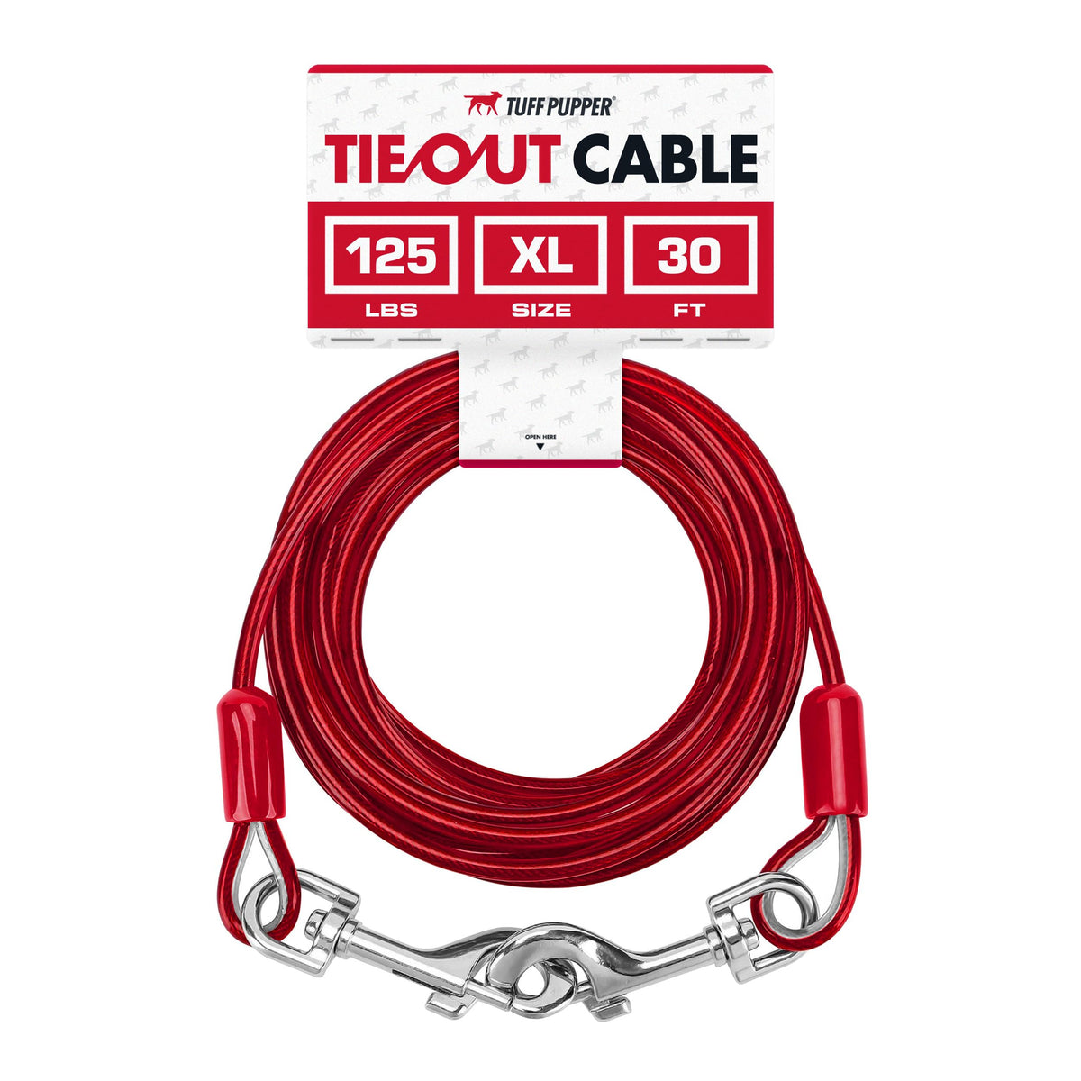 Tuff Pupper câble d'attache 30 pieds, vue générale pour l'extérieur