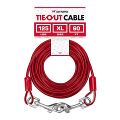 Tuff Pupper cable attache chien 60 pieds pour securite et liberté dans le jardin.
