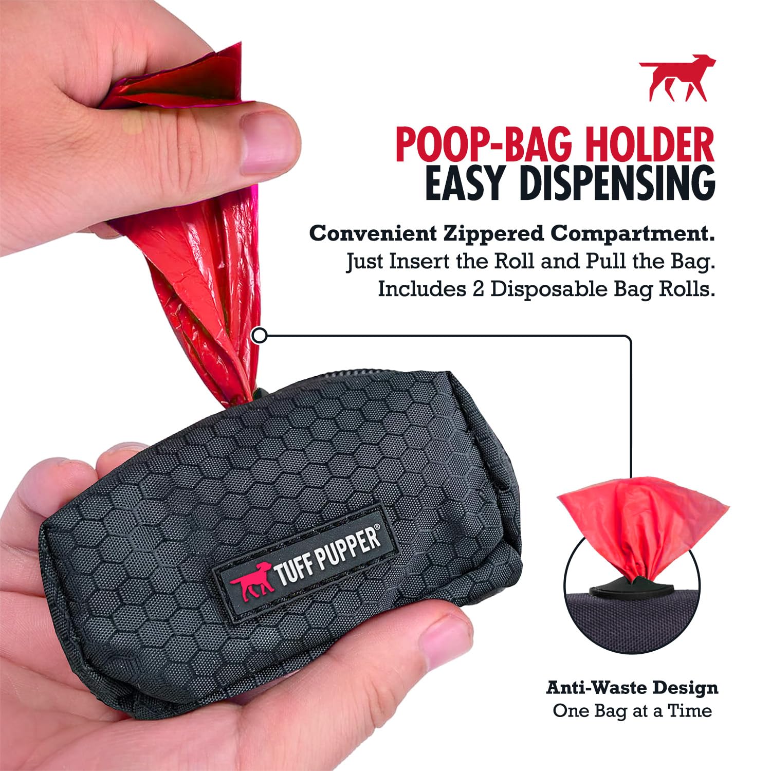 Tuff Pupper design léger et portable facilite les promenades quotidiennes.