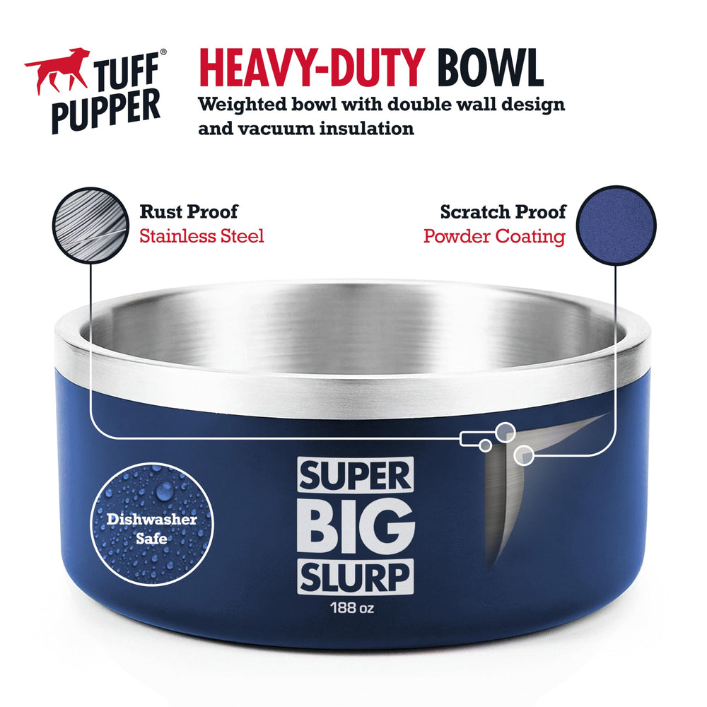 Inox 18/8 Tuff Pupper: durable et sans odeurs.