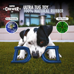 Jouet-tir Tuff Pupper en caoutchouc naturel, facile à nettoyer.