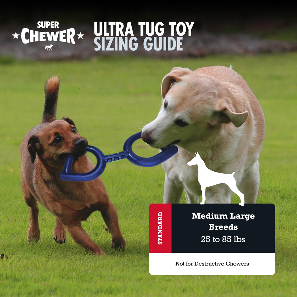 Jouet-tir Tuff Pupper contribue au nettoyage dentaire lors du jeu.