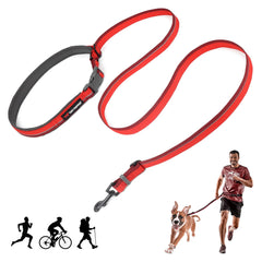 Laisse Tuff Pupper mains libres ajustable 3–6 pieds pour course confortable et contrôle.