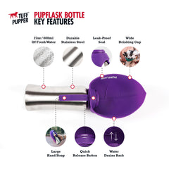 Bol-feuille réversible PupFlask pratique comme bol d’appoint.