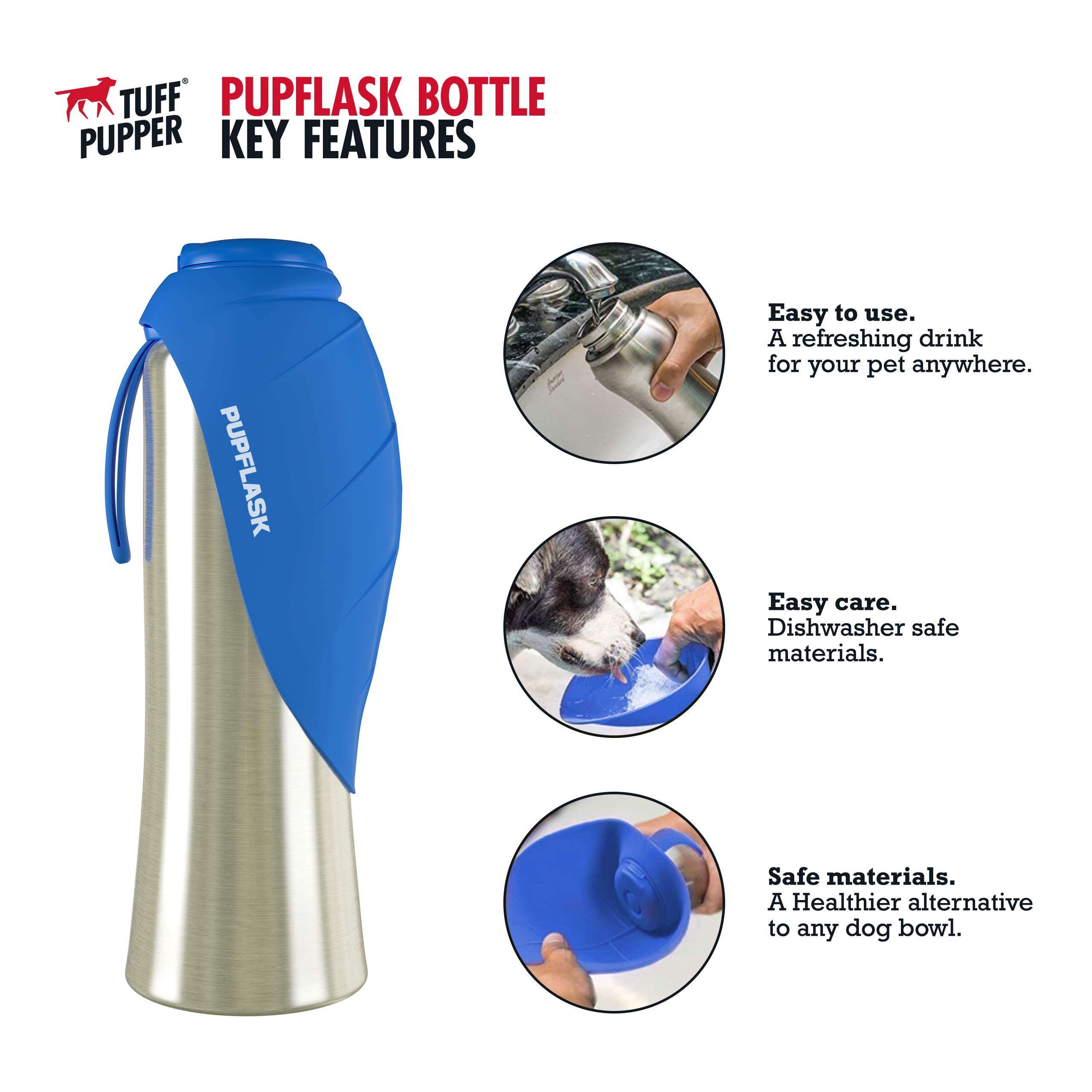 PupFlask : bol en silicone pliable et réversible pour accéder rapidement à l'eau.