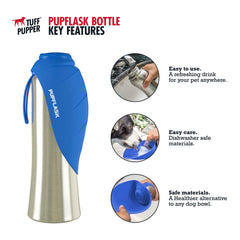 PupFlask : bol en silicone pliable et réversible pour accéder rapidement à l'eau.