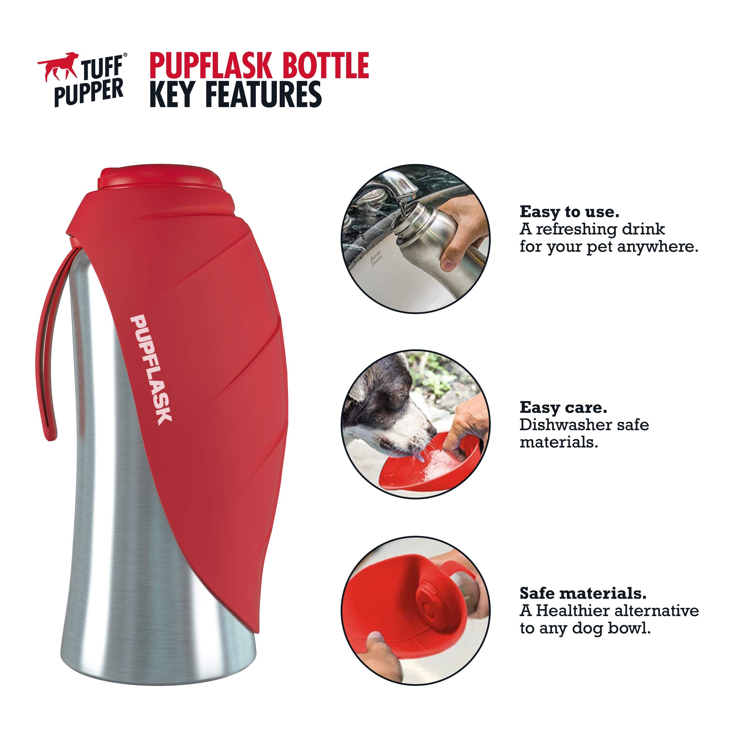 PupFlask – bol silicone réversible pour boire rapidement en voyage.