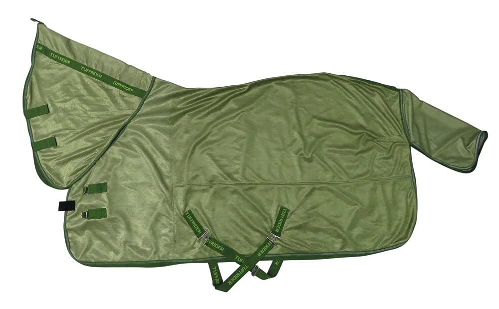 TuffRider couverture anti-mouches en maille Sage, vue avant, protection légère et couvrante