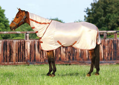 TuffRider couverture anti-mouches en maille sport avec col intégré et protection UV.