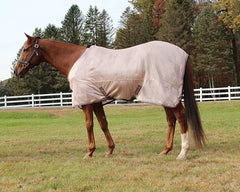 Drap anti-mouches TuffRider en mesh, cou standard, offre ventilation et confort estival.