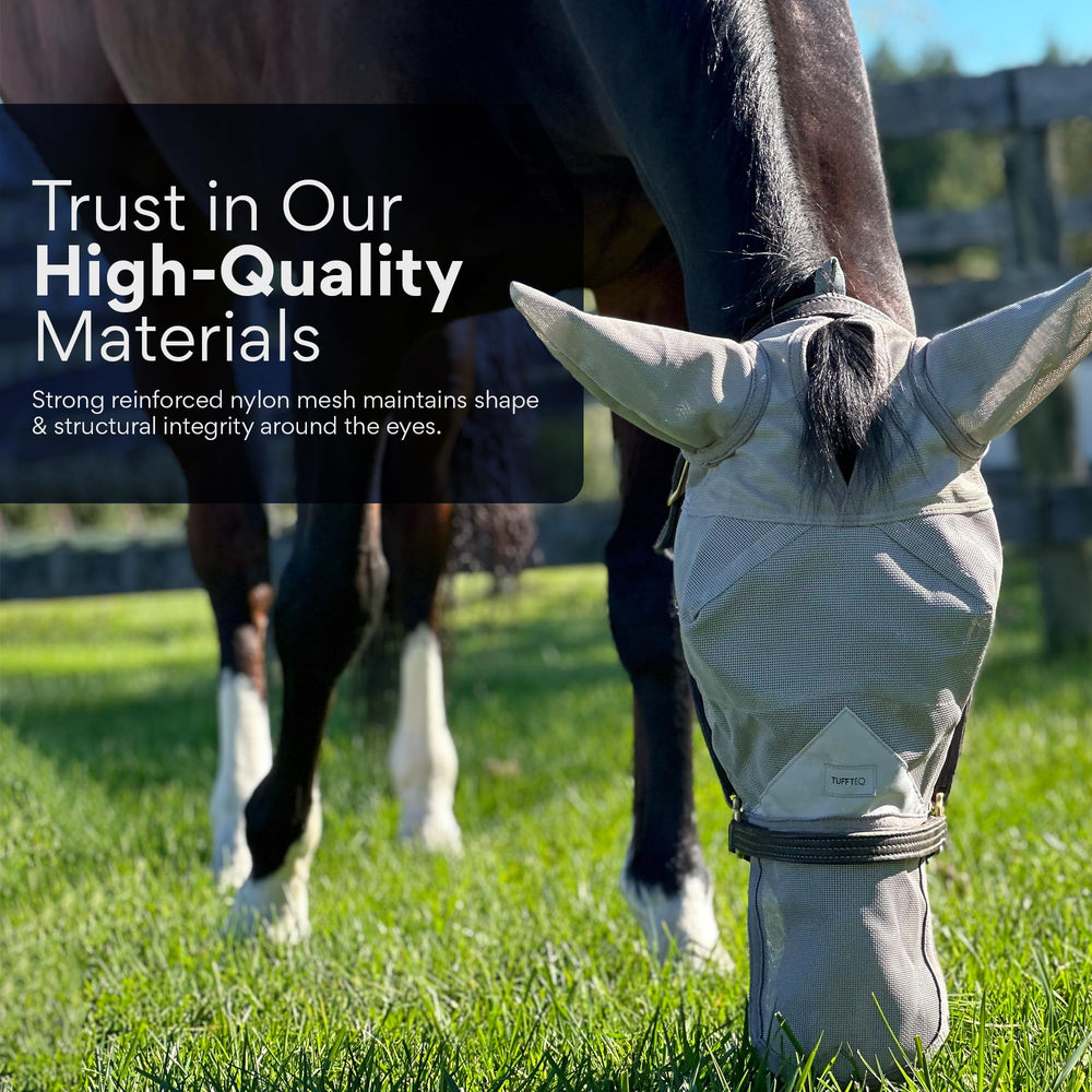 TUFFTEQ masque cheval bords souples, réduction des frottements