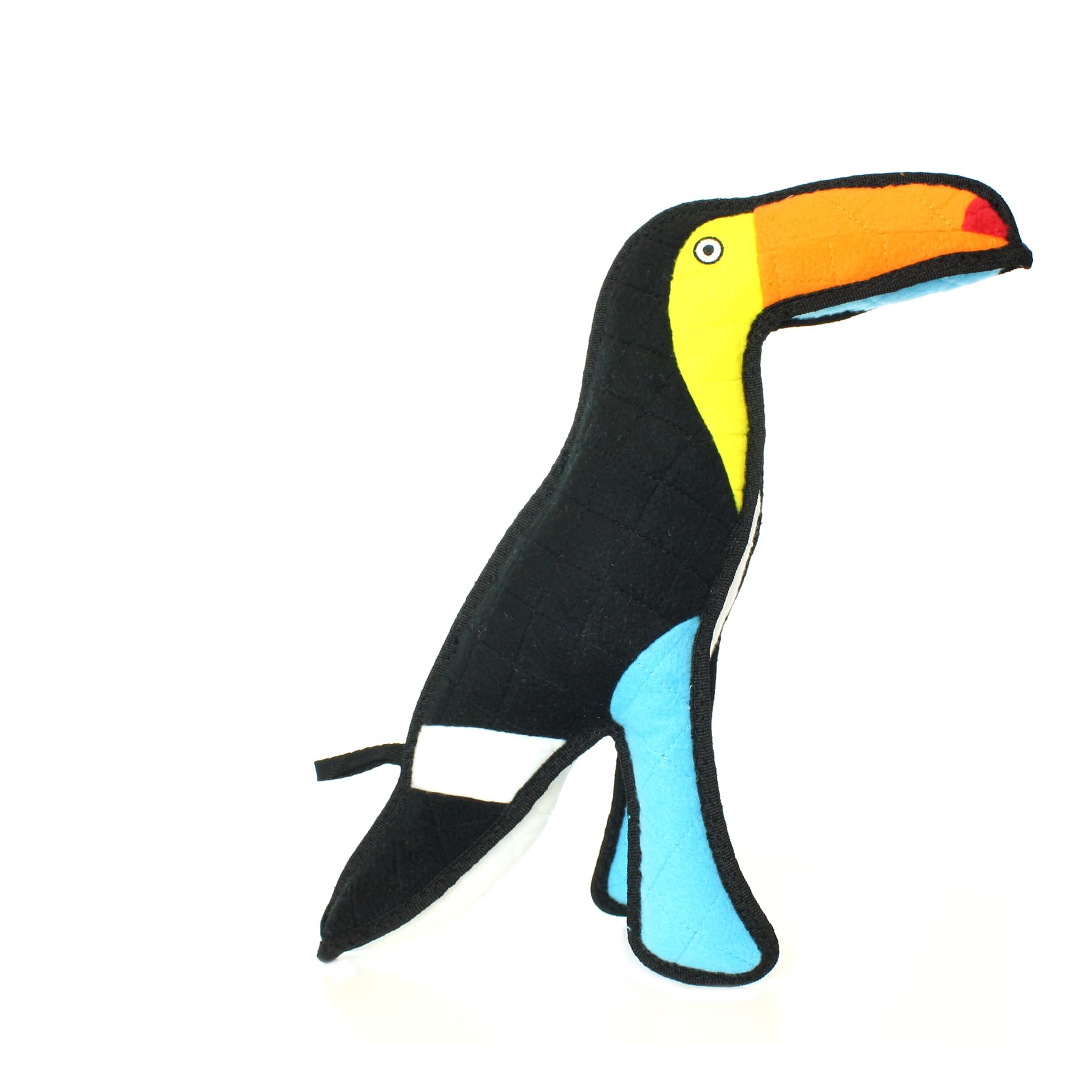 Jouet interactif TUFFY Zoo Toucan, idéal pour traction et lancer.