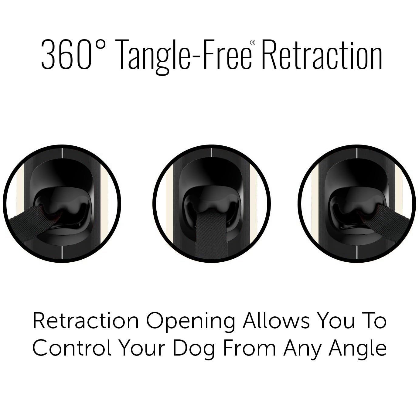 TUG Oval 360°: mouvement sans torsion à 360° pour moins d’enchevêtrement.