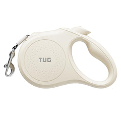 Laisse TUG Quest rétractable 360°, sans enchevêtrement pour promenades fluides.