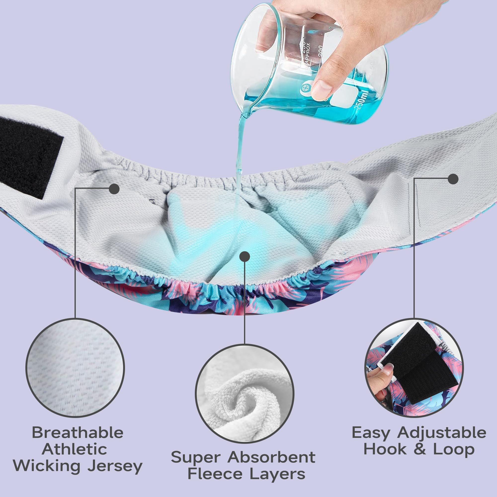 Tuiskusa couches chien mâle – Absorption élevée, maintient propre et sec le chien.