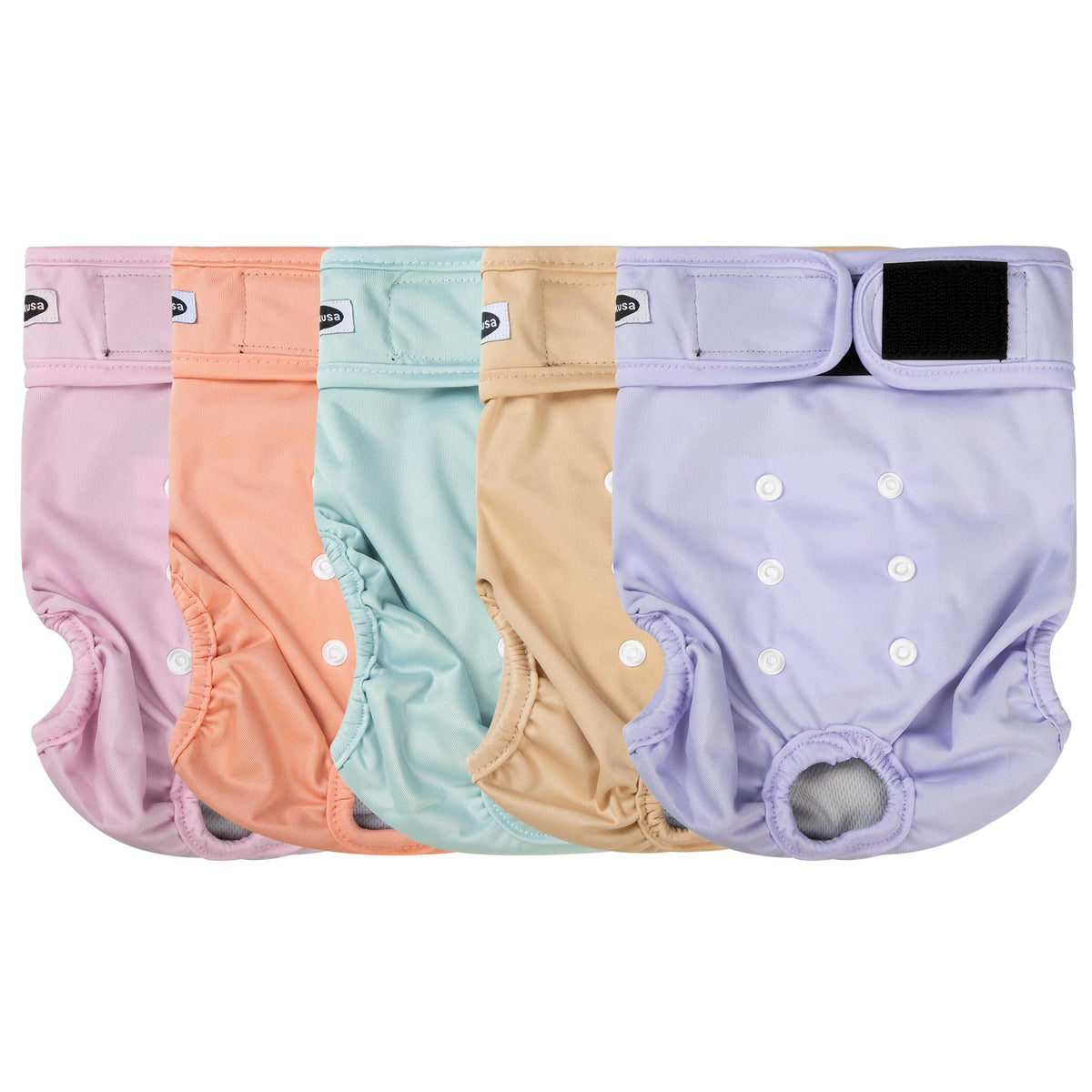 Tuiskusa, couches lavables pour chienne femelle avec absorption élevée et protection fiable.