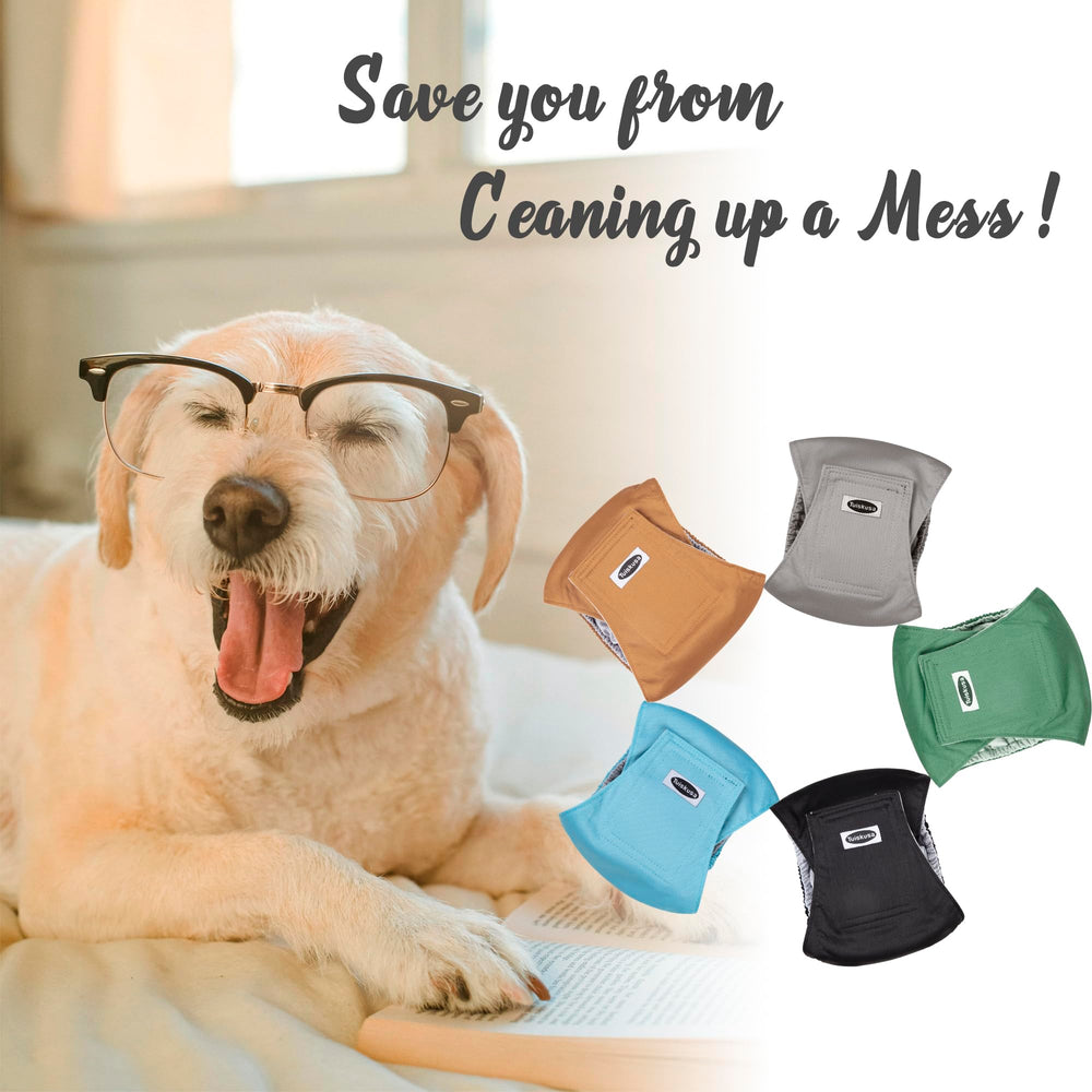 Guide des tailles Tuiskusa pour choisir la bonne couche chien mâle.