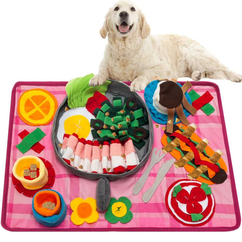TUKOAW Snuffle Mat pour chien: taille 21,7 x 15,7 po, stimulation olfactive