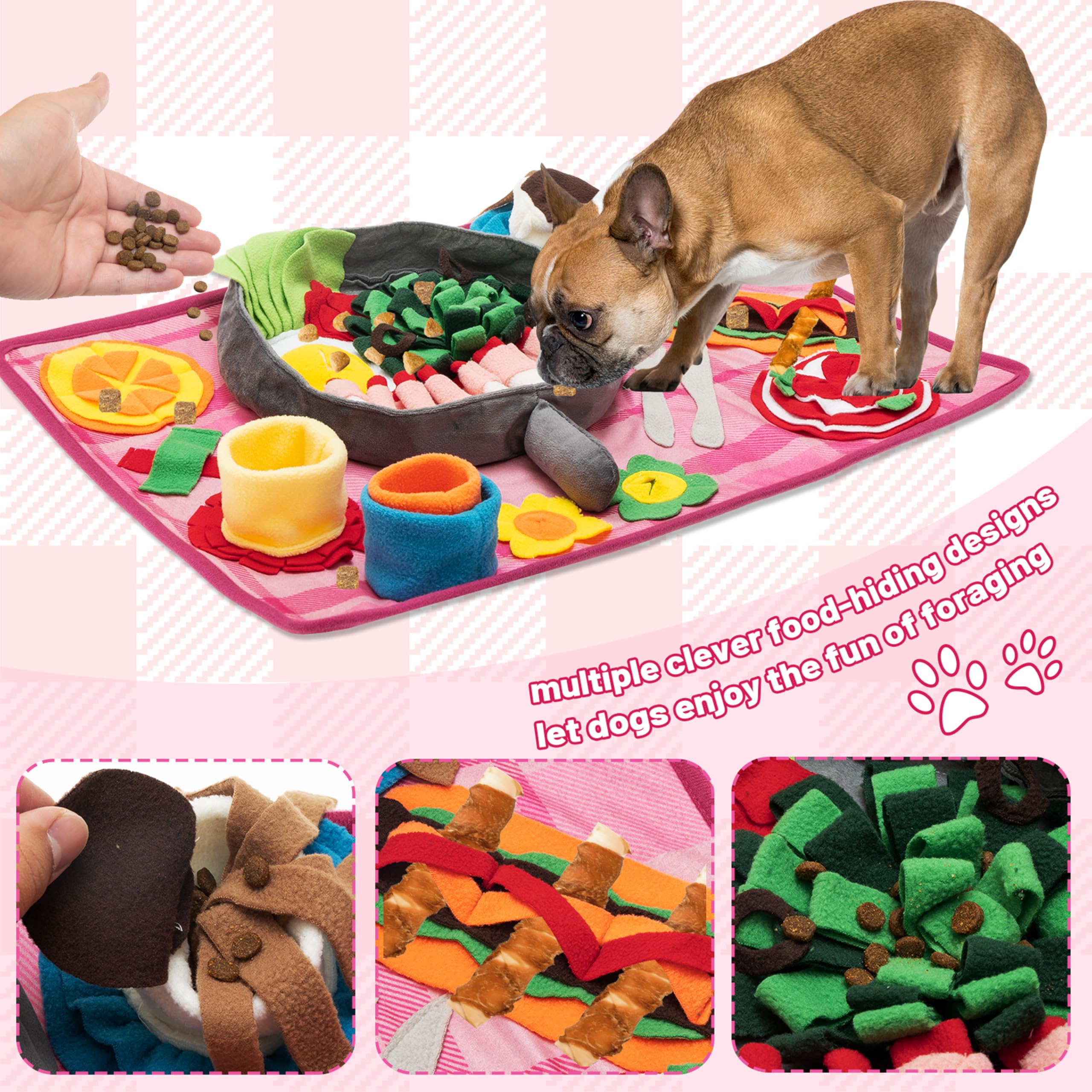 Scène cuisine TUKOAW Snuffle Mat avec formes 3D et friandises