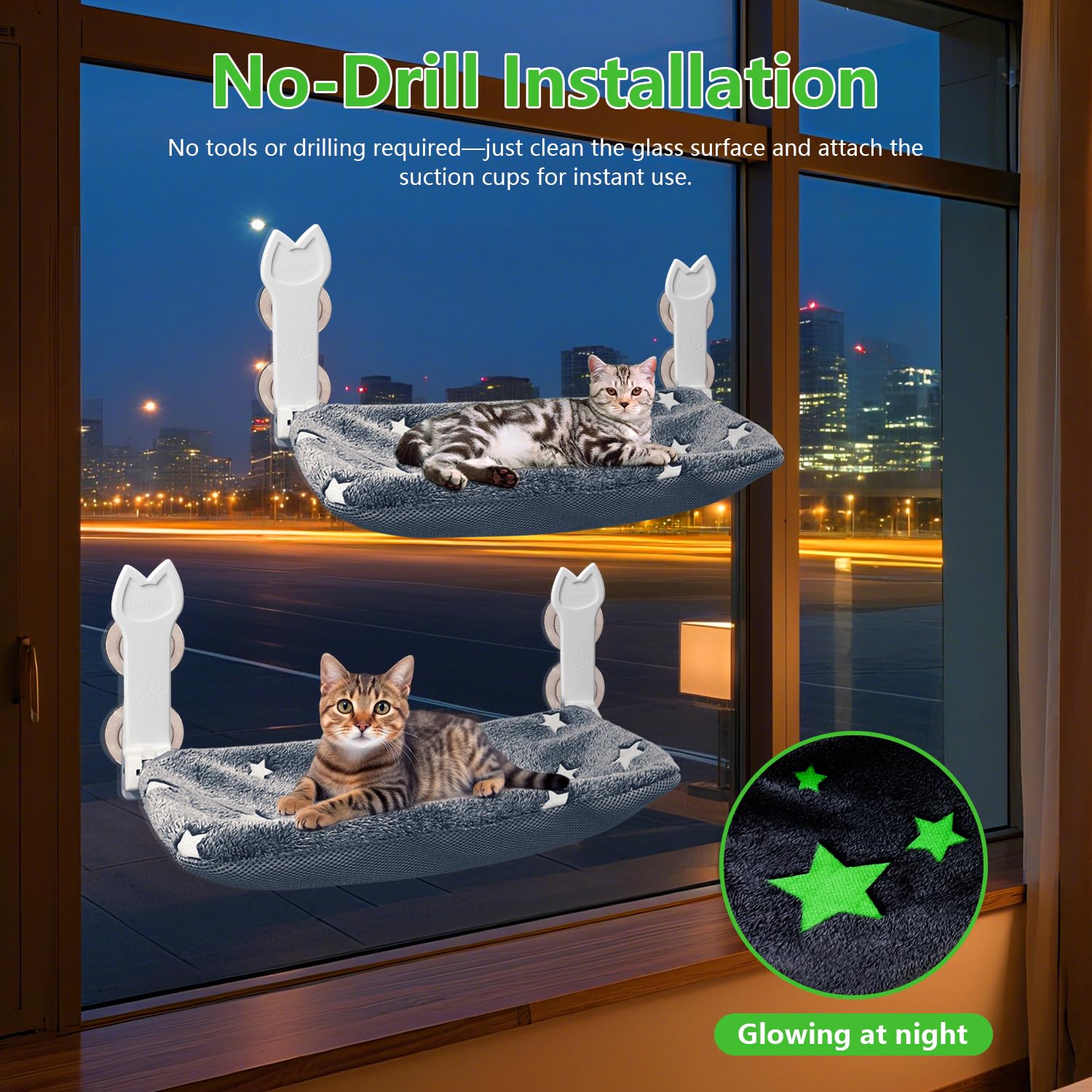 Installation sans outils sur vitres lisses avec Turbosus.