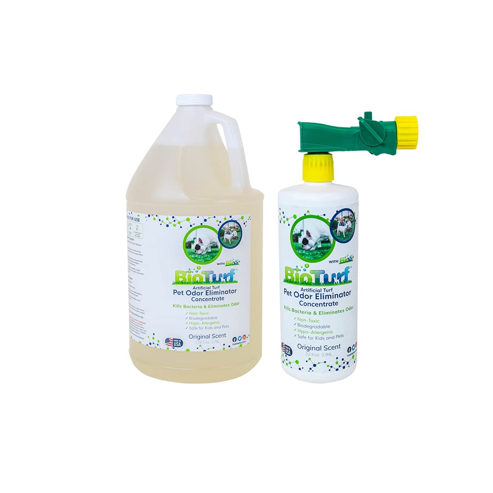TurFresh BioS+ galon: concentré enzymatique prêt à traiter les odeurs extérieures.