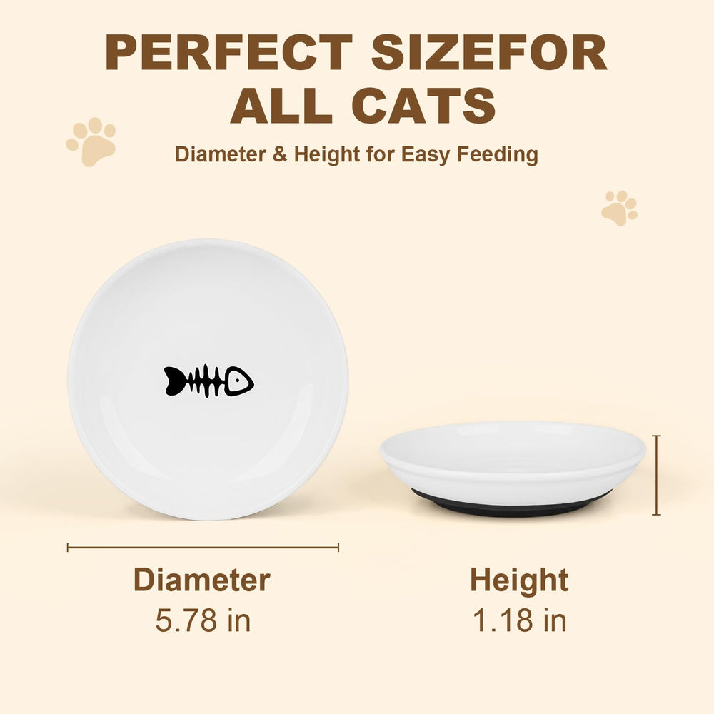 Turfson - gamelles-chat-ceramique-design-stable : repas silencieux grâce à la base antidérapante