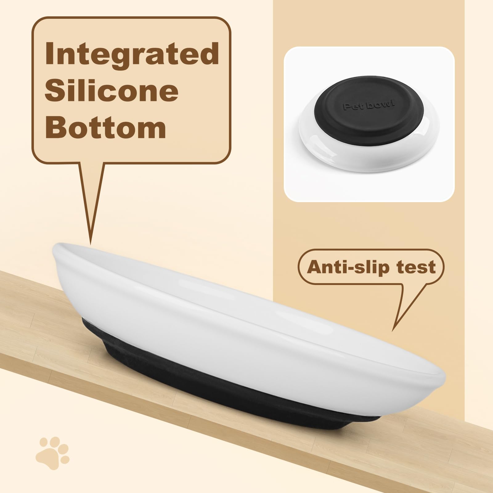 Turfson - gamelles-chat-ceramique-utilisation-repas-humide : idéale pour nourriture humide et snacks des chats