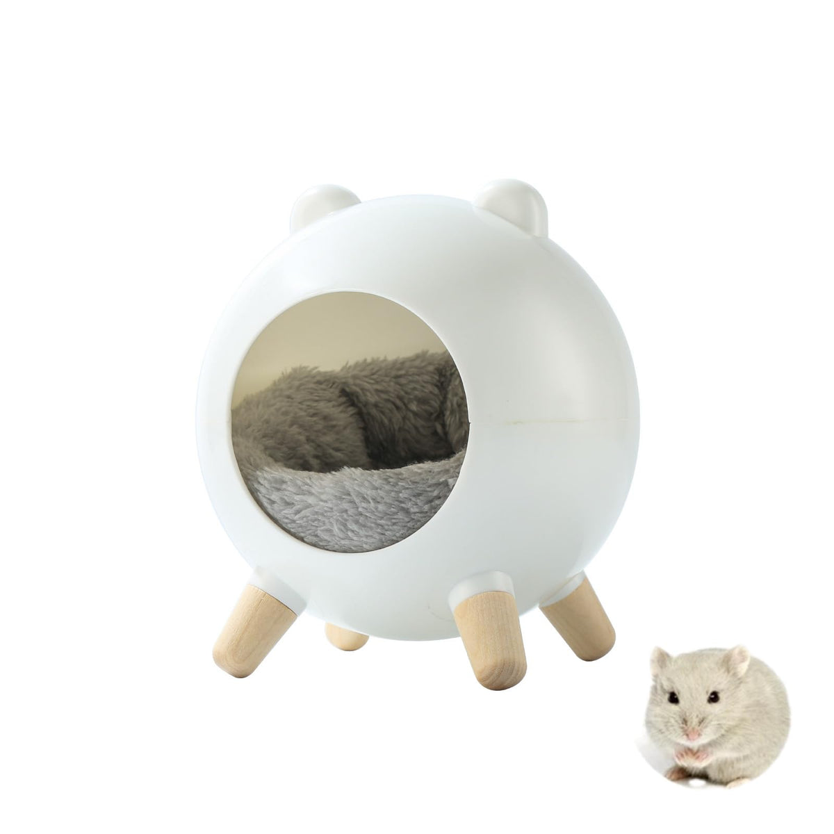 Cachette TUTU&LELE pour hamster avec peluche chaude pour repos.
