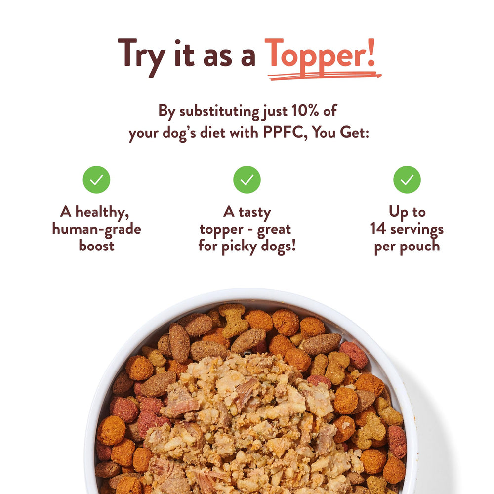 Saveur exceptionnelle de Tuxedo’s Chicken & Yams pour chiens difficiles.