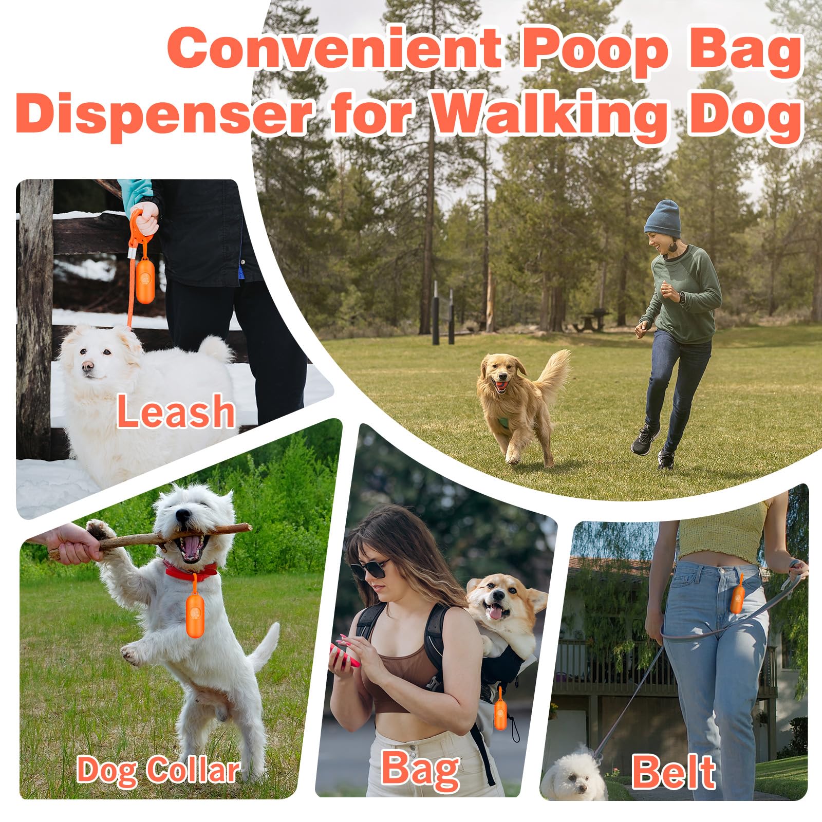 Distributeur TVOOD inclus, pratique pour sortir rapidement un sac lors des balades.