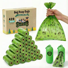Rouleaux TVOOD de sacs crottes chien pour balades propres.
