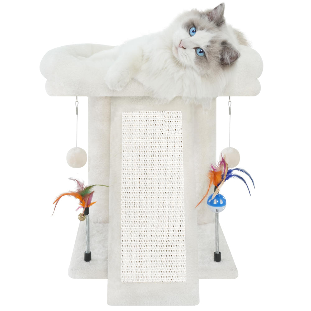TWDEPART Arbre à Chat beige avec ensemble complet prêt à l’emploi.