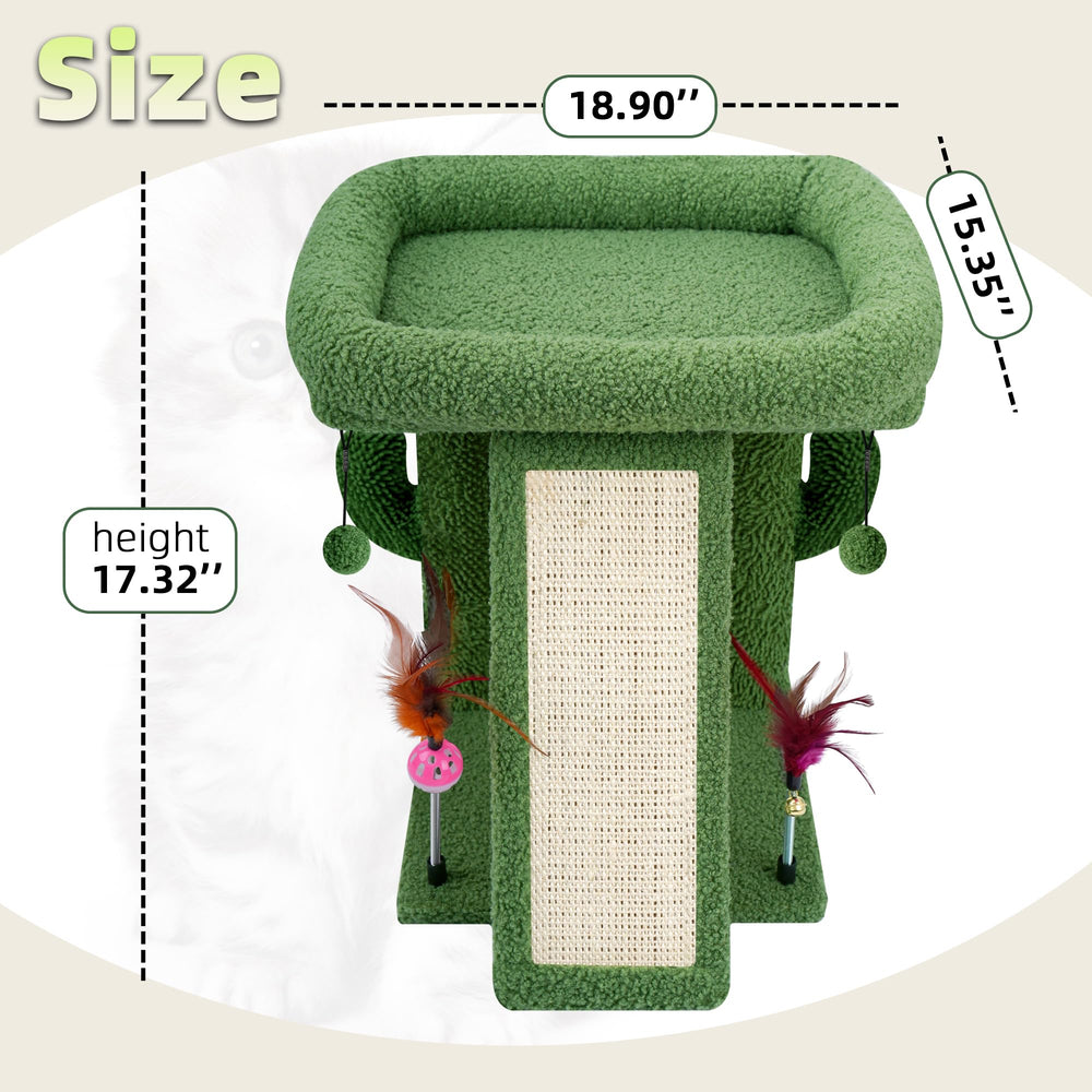 TWDEPART Arbre Chat Cactus transport leger : facile à déplacer selon vos besoins