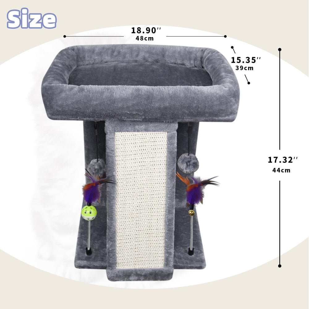TWDEPART Arbre-chat griffage sisal naturel, protège les meubles tout en amusant