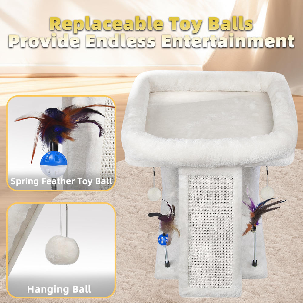 Chat s’amusant avec les boules TWDEPART sur l’arbre.