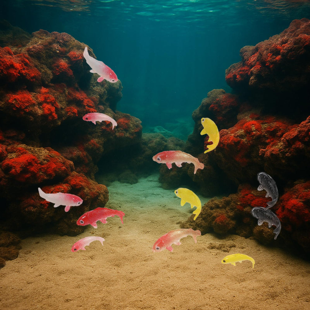 Tweruna ensemble poissons koi mini, assortiment coloré pour décoration.