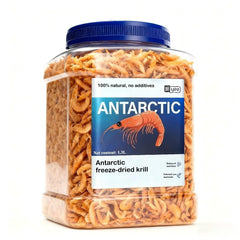 TWICEMET Krill antarctique entier dans un bocal, idéal alimentation quotidienne des poissons.