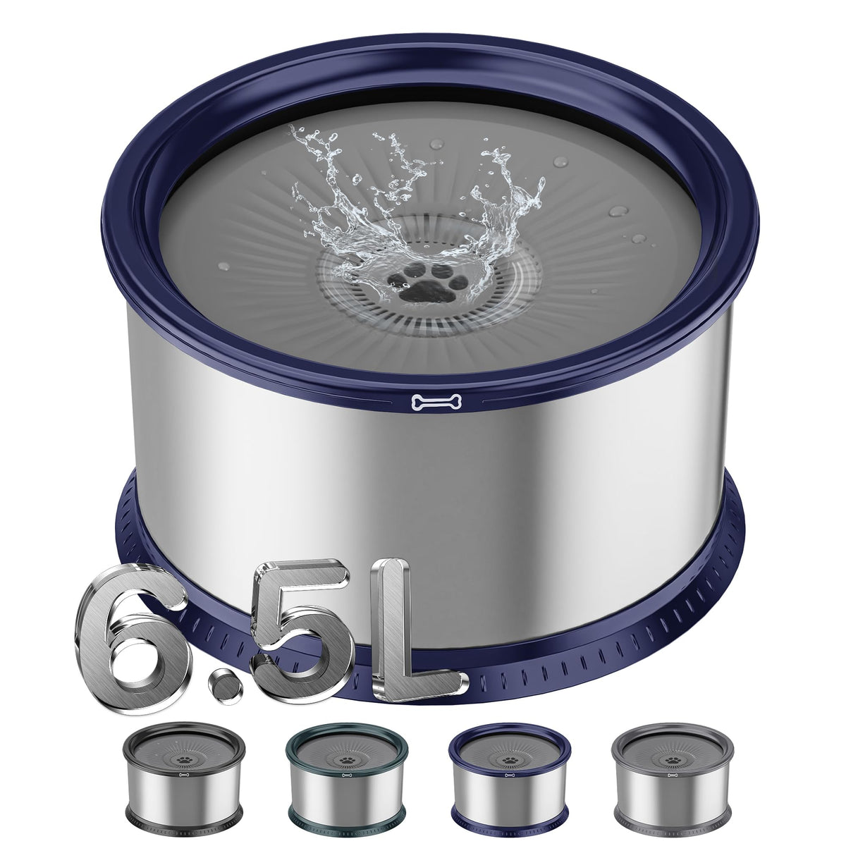 Twinsing bol eau chien en inox capacite 6,5 L ideal pour grands chiens