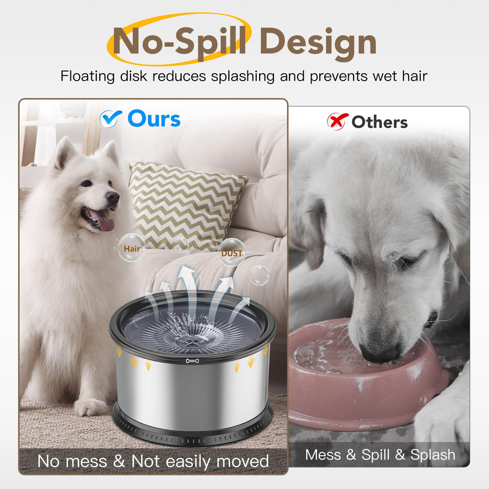 Twinsing bol eau inox robuste, durable et facile à nettoyer pour chiens actifs.