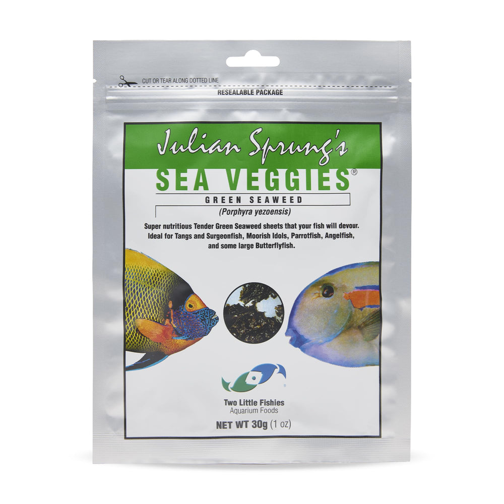 Two Little Fishies algues vertes – sachet pratique pour nourrir les poissons herbivores