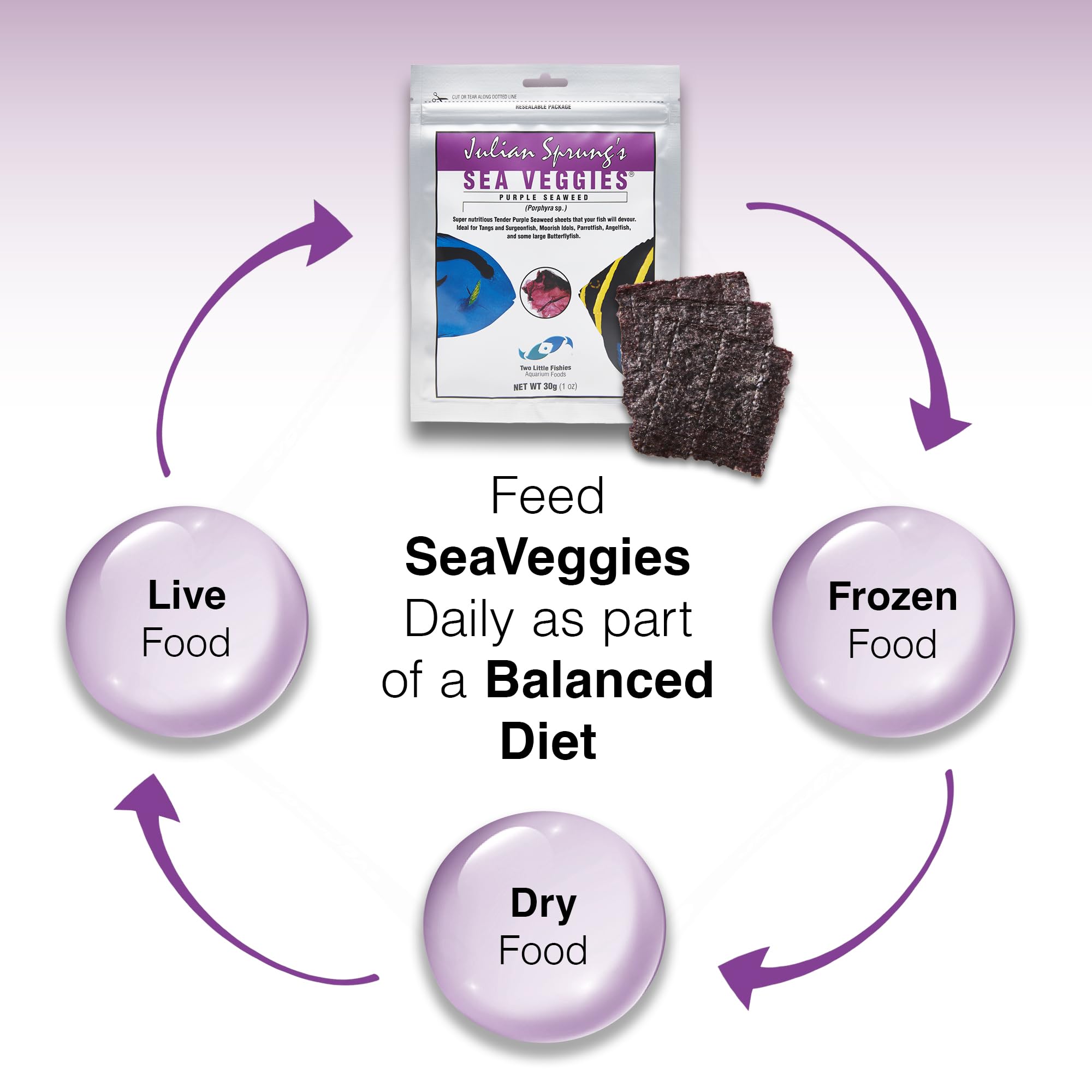 Format prêt à l’emploi Sea Veg-Purple Seaweed faciliter l’ajout dans les repas quotidiens.