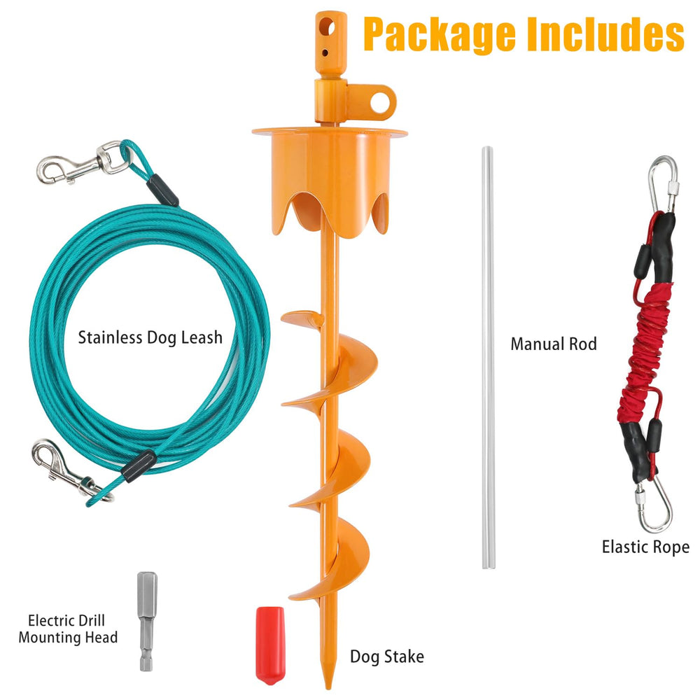 Piquet chien extérieur Tyalez idéal jardin, parc ou camping.