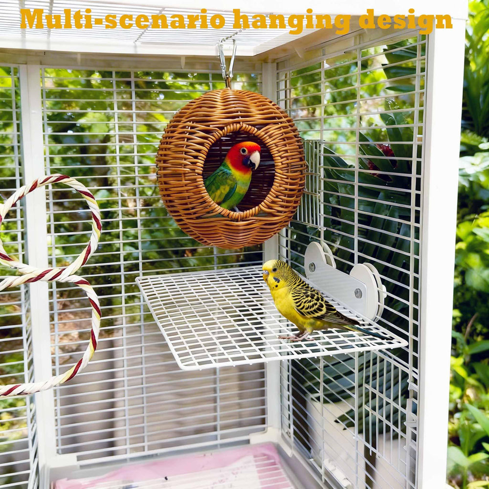 Nid TYDBT en rotin naturel offre un refuge confortable pour petits oiseaux.