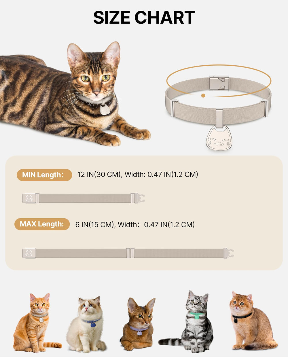 Typecase collier-chat tissu ultra-doux offrant un confort quotidien.