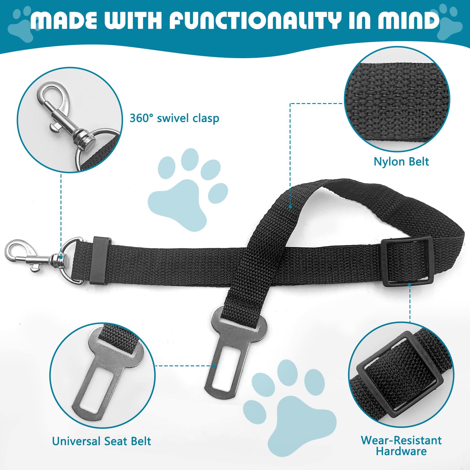 TYTDOUTER Longueur réglable adaptée aux chiens de tailles variées.